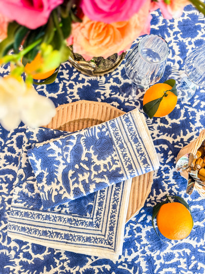 Indigo Pheasant Napkins- 20" Set of 4