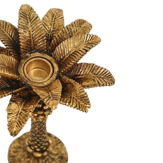 Gold Palm Taper Holder
