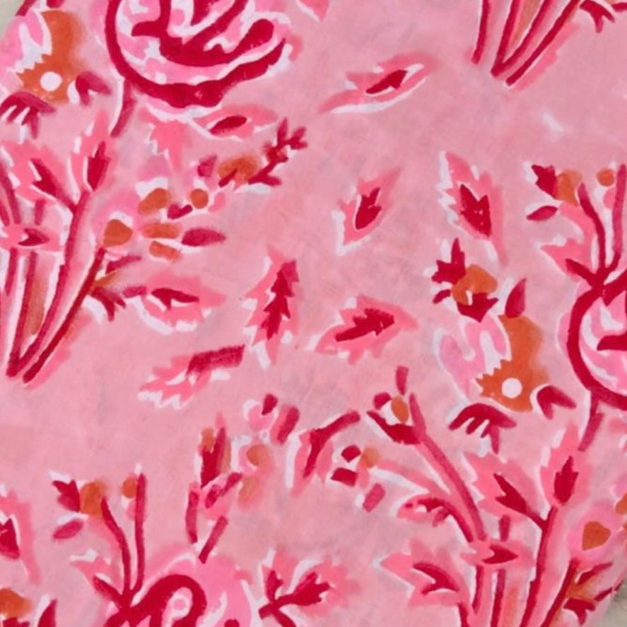 Quilted Block Print Tote Bag