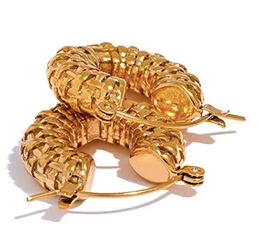 Sweetgrass Woven Hoop Earrings
