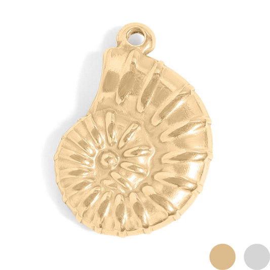 18K Gold PVD Stainless Steel Nautilus Charm